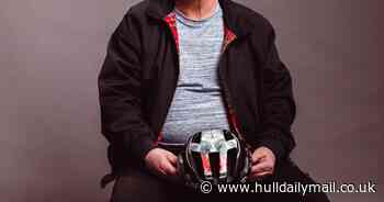 Hull cyclist's brain injury scan featured on 'provocative' helmet