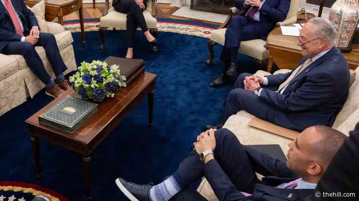 Bipartisan Sneaker Caucus 'unequivocally supports' McCarthy, Jeffries's Oval Office shoe choices