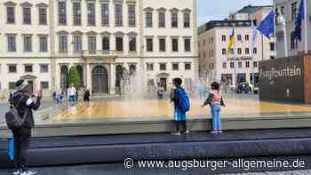 So kommt der neue Wasserspielplatz auf dem Rathausplatz an