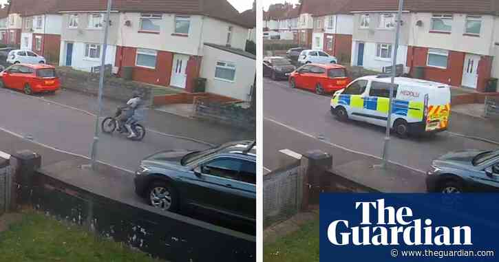 Cardiff CCTV footage seems to show police following e-bike just before crash