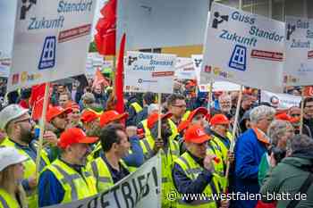 Demo in Bielefeld: Gießereien fürchten um Existenz