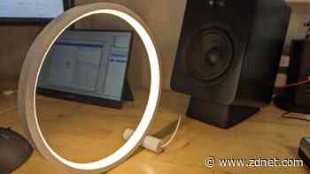 This $30 circle LED lamp transformed my desk and I love it