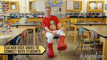 Chicago-area teacher uses shoes to connect with students