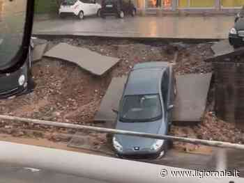 Maltempo a Brescia: frana l'argine del Naviglio grande