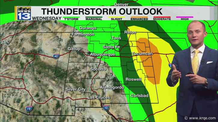 Severe storms continue in eastern New Mexico Wednesday evening
