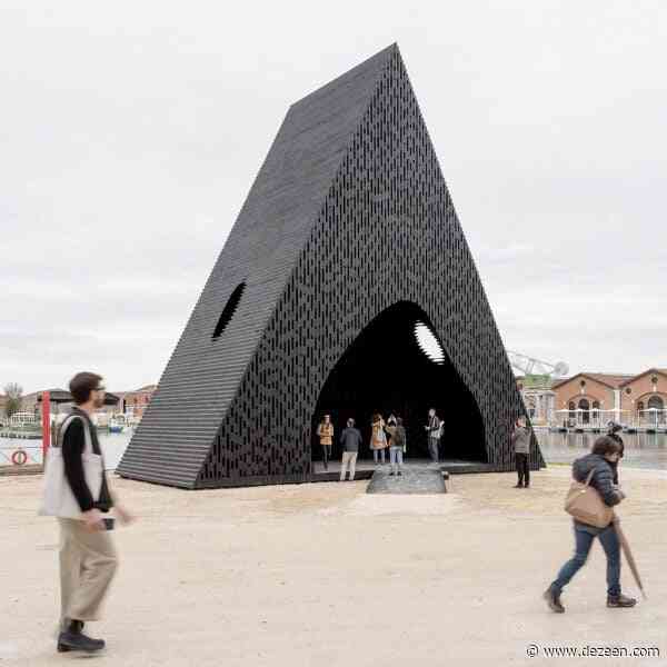 David Adjaye creates black timber pyramid for Venice Architecture Biennale