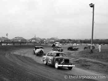 Stock car races at Eighth Street motordrome in 1963