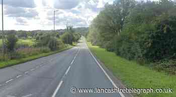 Queuing traffic and lane closed on A59 near Preston