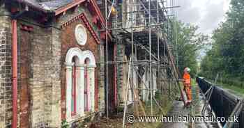 Work to restore historic landmark on Hull's Beverley Road is under way