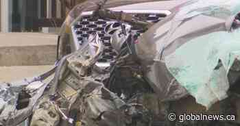 1 dead after vehicles crashes on residential street in north-central Edmonton