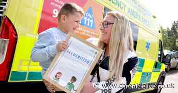 Hero Shiremoor five-year-old saved mum by ringing 999 when her tongue and lips turned blue
