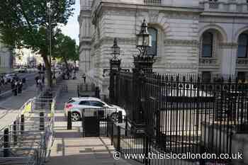 Downing Street video: Whitehall car crash in London