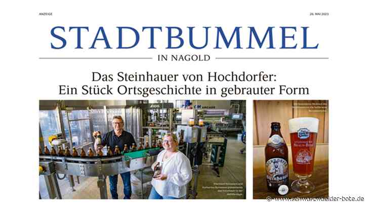 Anzeige: Das Steinhauer von Hochdorfer: Ein Stück Ortsgeschichte in gebrauter Form