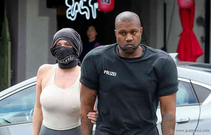 Kanye West Wears Shirt with Shoulder Pads, Goes Shoeless During Ice Cream Date with Wife Bianca Censori