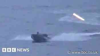 Was Russian warship attacked by Ukrainian drone boats in the Black Sea?