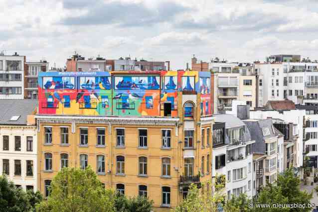 Streetart op Sleep Inn aan Theaterplein vestigt aandacht op woningnood: “We zijn allemaal op zoek naar een goed nest, maar de plaats is beperkt”