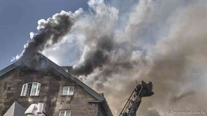 Fire still burning at Montreal heritage building that once housed monastery