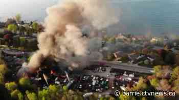 Massive fire in Meaford forces town to stop water supply