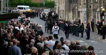 Emotional guard of honour at funeral of ambulance worker who was murdered outside of Northumberland pub