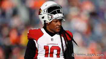 Cardinals release WR Hopkins after 3 seasons