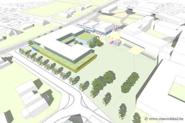Patio met beschermde speelplaats, halfondergronde sportzaal en tribunetrap: plannen voor nieuwe basisschool Zedelgem Dorp krijgen vorm
