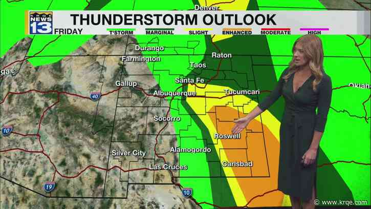 High severe storm threat Friday evening in eastern New Mexico