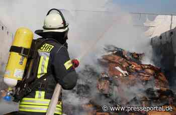 FW Celle: Nach lautem Knall - Feuer in Entsorgungsunternehmen!