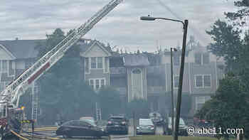 Fire, smoke and water damages condominiums in Fayetteville; Tenants and pets safe