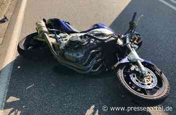 POL-PDPS: Verkehrsunfall mit leicht verletztem Motorradfahrer