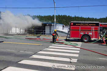 Firefighters battling blaze on the waterfront along Nanaimo’s Stewart Avenue