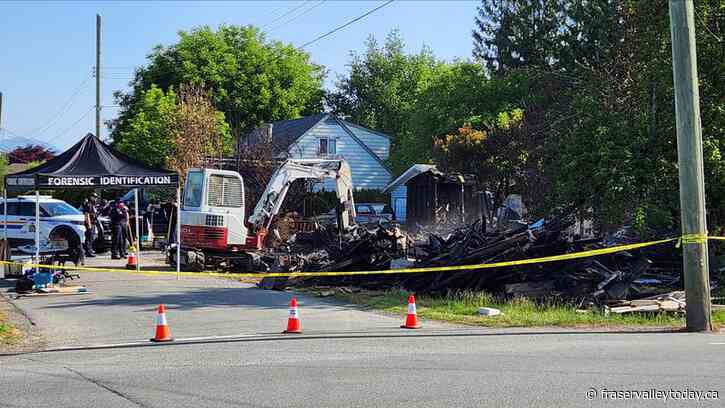 RCMP forensics team on scene of Monday’s stand-off, house fire on Knight Rd.