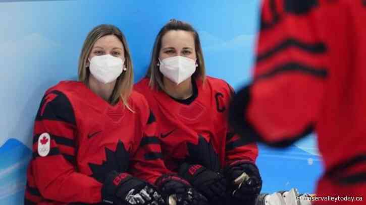 Team Canada hockey players Marie-Philip Poulin and Laura Stacey engaged