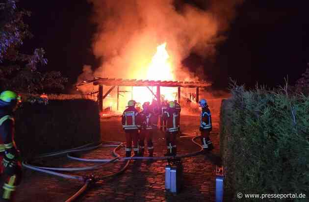 POL-NB: Hoher Sachschaden nach Brand einer Scheune in Untergöhren (LK MSE)