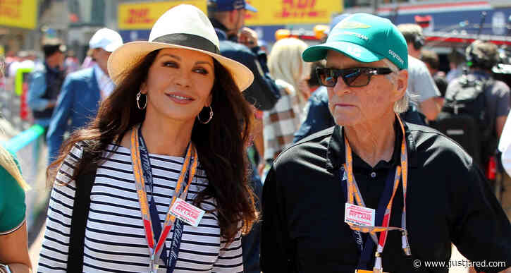 Catherine Zeta-Jones & Michael Douglas Hold Hands at F1 Monaco Grand Prix