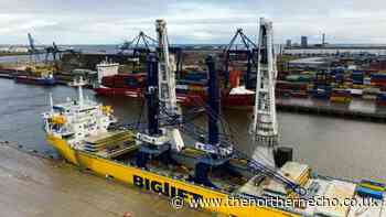 PD Ports unveils two new electric harbour cranes at Tees Dock