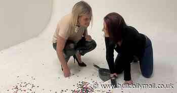 Friends affected by breast cancer pose for topless charity calendar