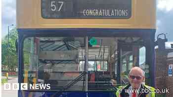 Longest-serving West Midlands bus driver retires after 56 years
