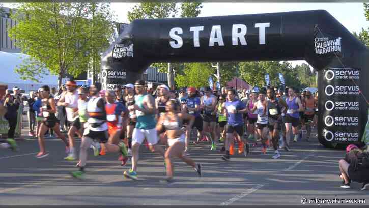 Thousands of runners lace up for 59th annual Calgary Marathon