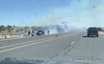 Vehicle sparks brush fire in Sandoval County
