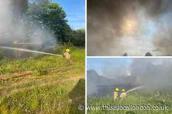 Enfield 'heavy smoke' warning as firefighters tackle blaze