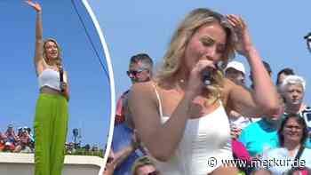 „Verarbeitet sie da ihre Beziehung mit Stefan?“: Anna-Carina Woitschack für Fernsehgarten-Debüt verspottet