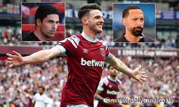 Ferdinand approves of Rice's £90m Arsenal move insisting he'd 'go to another level' at the Emirates