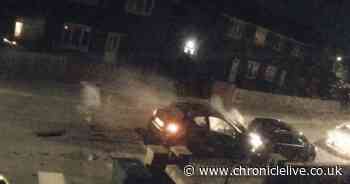 The shocking moment driver runs away after smashing into parked car in Camperdown at speed