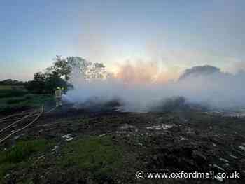 Bicester householders warned after large manure fire