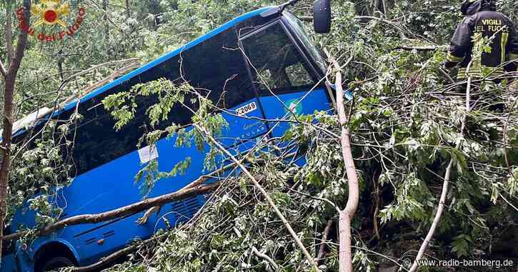 Schulbus in Italien stürzt in Waldhang