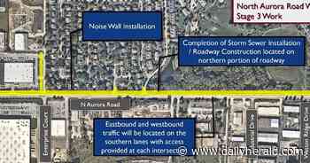 North Aurora Road construction project in Naperville facing continued delays