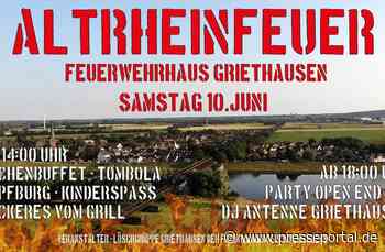 FW-KLE: Erstes "Altrheinfeuer" in Griethausen