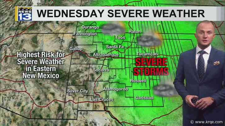 Severe weather threat returns to eastern New Mexico Wednesday