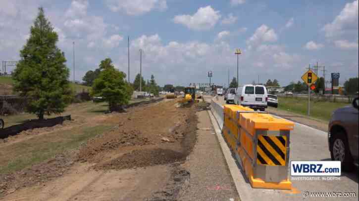 Designated left turn lane being added to Siegen Lane exit from I-10 west