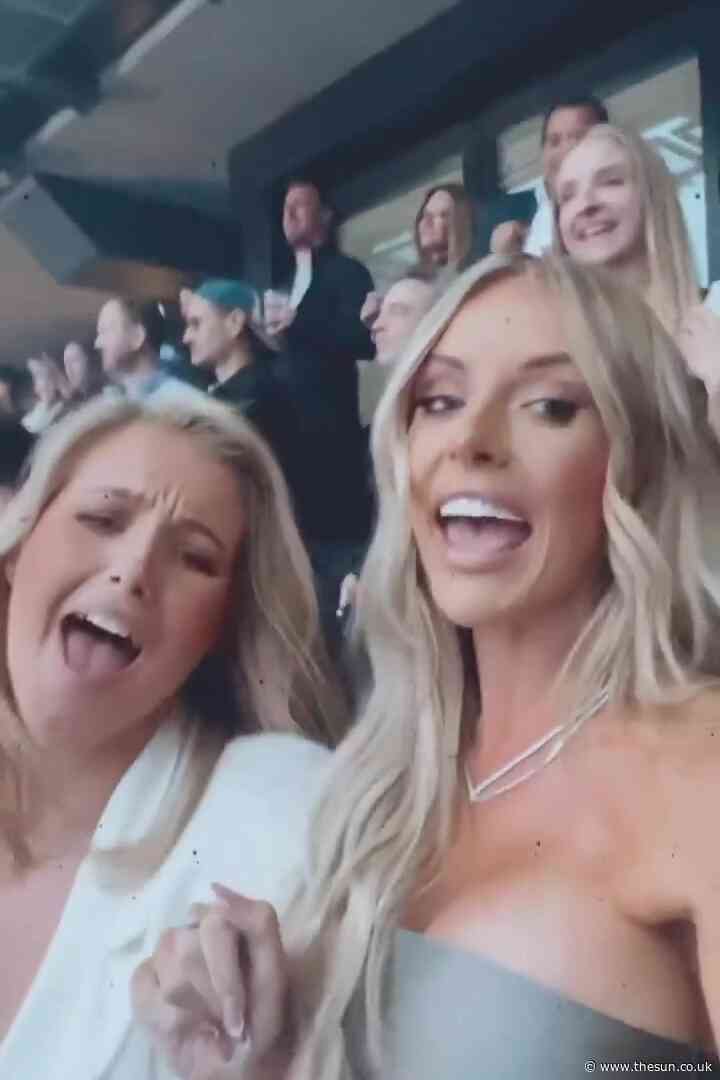 Love Island’s Faye Winter risks wardrobe malfunction in tiny crop top as she goes braless at Beyonce concert